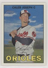 2016 Topps Heritage Gum Damage Back Caleb Joseph #71 8ju