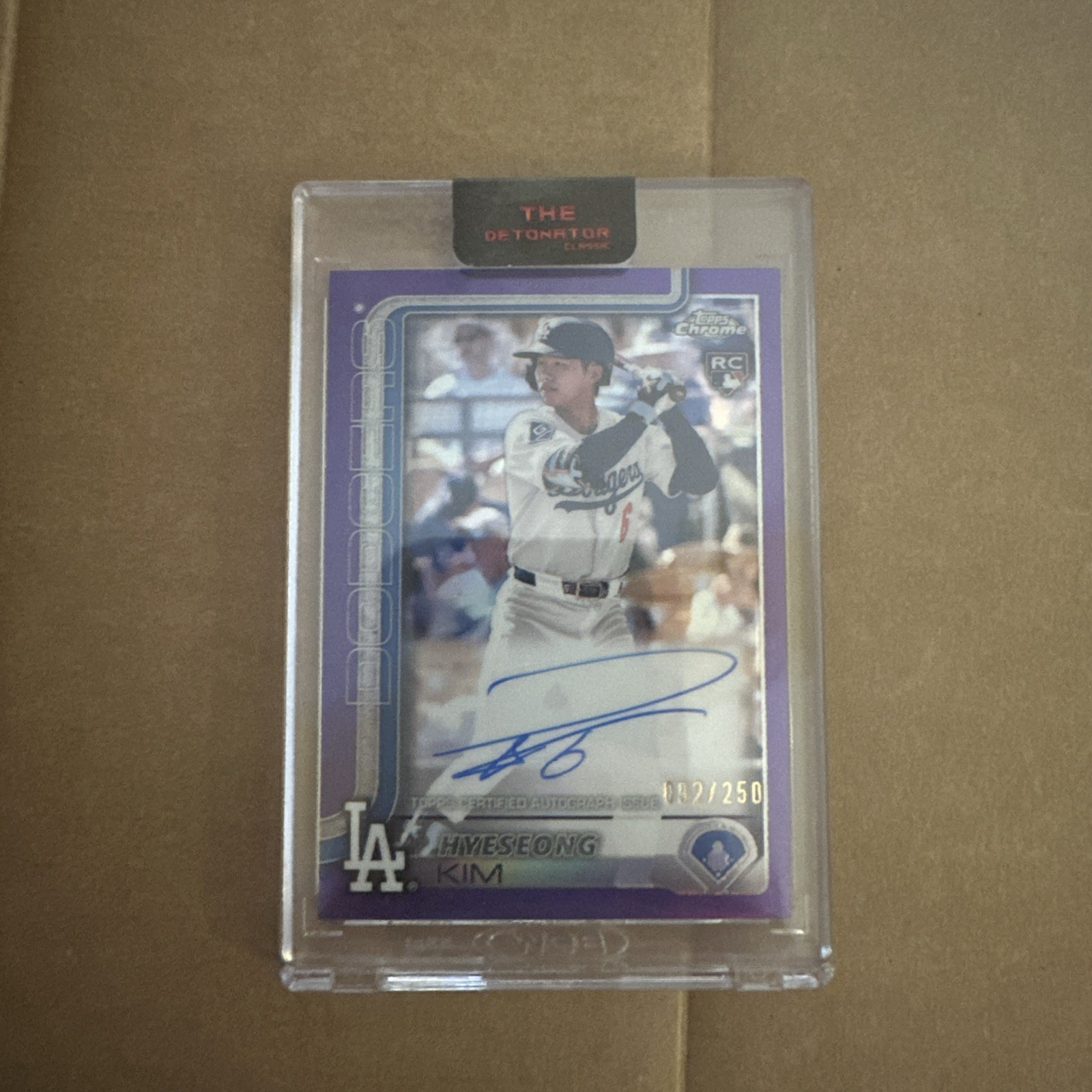 HYESEONG KIM 2025 TOPPS CHROME ROOKIE PURPLE REFRACTOR RC AUTO /250