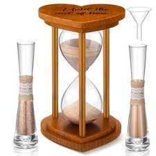 Unity Sand for Wedding Ceremony Set Include Wooden Unity Hour Glass 2 Vase 2 ...