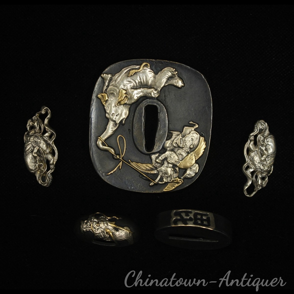 Tsuba Guard Menuki Fuchi Kashira For Japanese Katana Sword