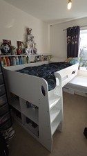 White Mid-Sleeper Bed Brilliant Condition