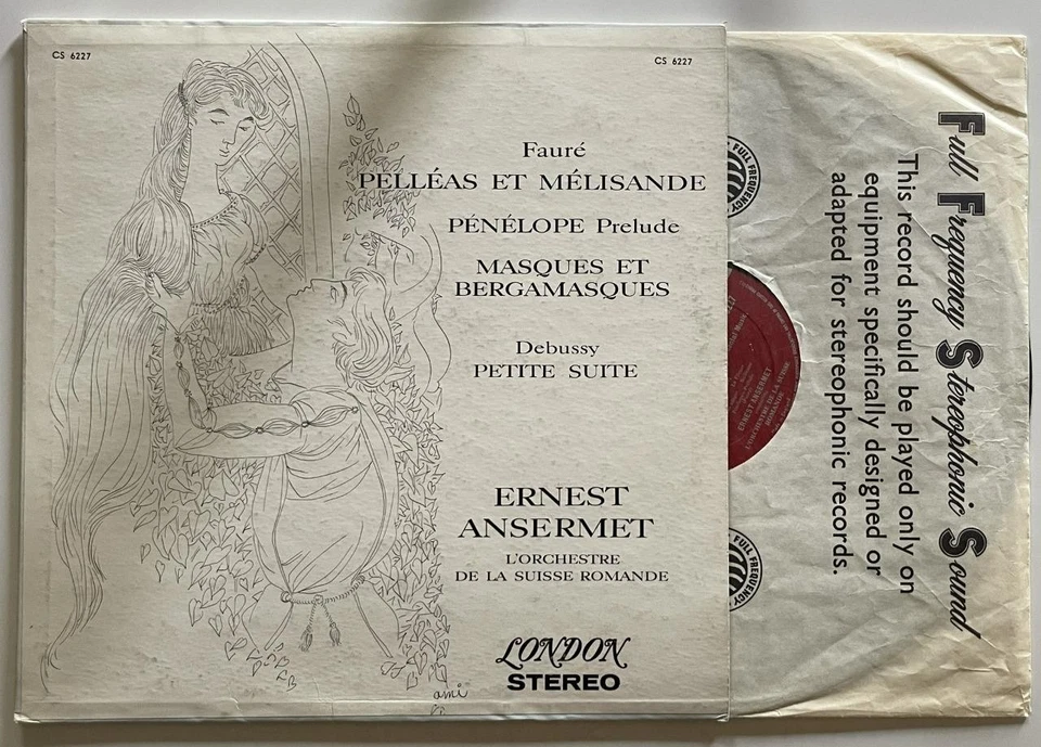 Faure / Debussy Ansermet Suisse Romande LP NM London CS 6227 Blueback (1962) - Image 2 of 4