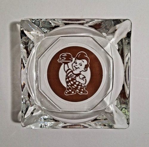 Vintage Bob's Big Boy Glass Ashtray