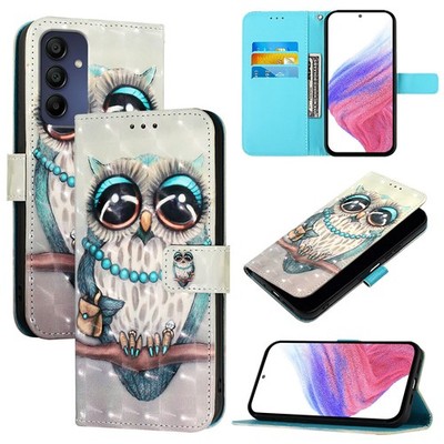 For OPPO Sony Xiaomi Owl Card Wallet Case Flip Stand Phone Cover Hot Women Girl
