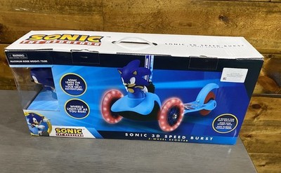 Sonic The Hedgehog 3D Speed Burst 3 Wheel Scooter New Box Kids Light Up Wheels