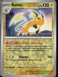 Raichu 026/165 Reverse Holo Rare – Scarlet & Violet 151