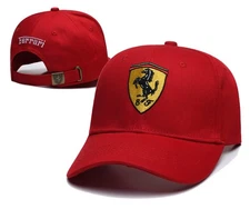 Brand new adult men's Ferrari hat casual baseball cap embroidery red