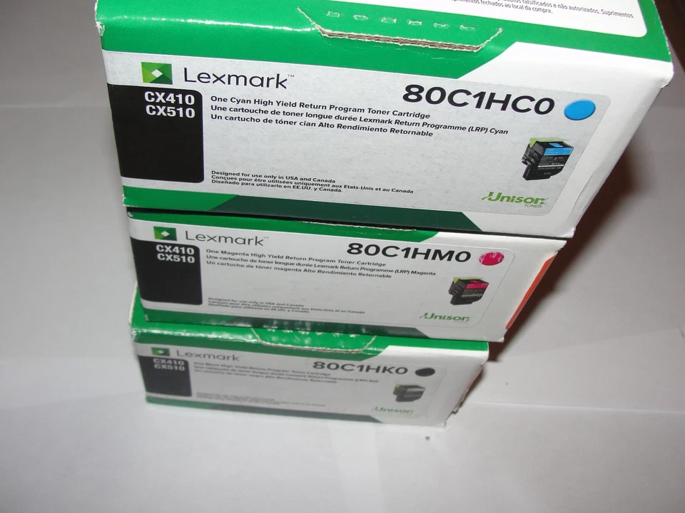 Lexmark 80C1HC0, 80C1HK0, 80C1HM0 High Yield Toner Cartridge Set - Image 2 of 4