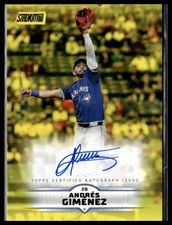 Andrés Giménez 2025 Stadium Club Base Autographs Yellow Foil #SCBA-AG