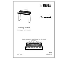 FARFISA BRAVO 61 Service Manual Schematic Diagrams Schematic Schema 111131 PDF