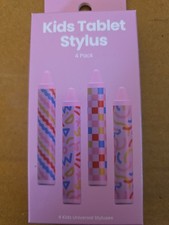Kids Crayon Shaped Tablet Stylus Pack - 4 Pack Purple
