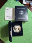 1999 Proof American Silver Eagle With Box & COA