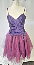 Girls Red And Purple Prom Dress Tulle Skirt LouLou's Size UK 14 Zip Up C6261