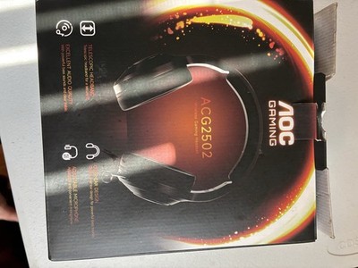 AOC Gaming ACG2502 Wireless Headset Black RGB Over-Ear Adjustable Mic