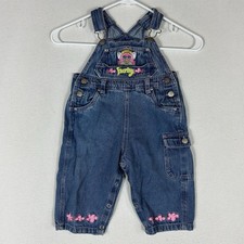 Vintage 90s Y2k Furby Denim Overalls Kids 18M 18 Months Jeans Outfit Romper Baby