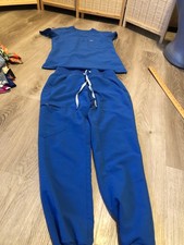 LOT FIGS Scrubs Top and Bottom Pants Shirt Set Blue XXS 2XS PO 1659 PO 1657 S20