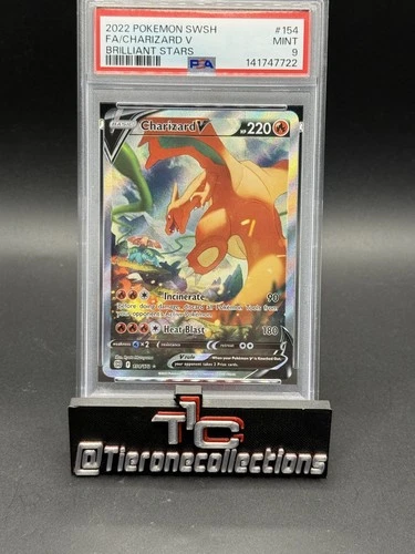 Pokemon PSA 9 Mint Brilliant Stars Alt Art Charizard V 154/172