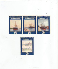 amerika-hawaii dampfschiff aschenputtel briefmarken set 4 postfrisch