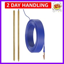 24" Copper Alloy Ground Rod,Portable Plug Grounding Rod Kit with 50ft Copper ...