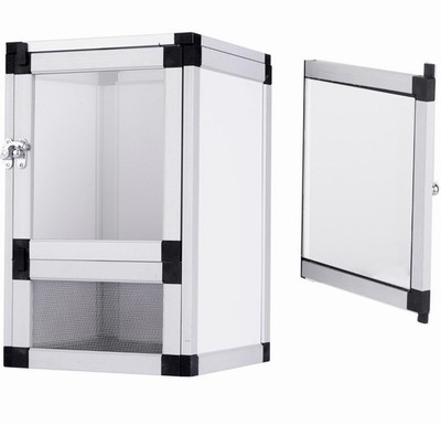 Hybrid Reptile Cage 18 x18 x36  W/ Interchangeable Doors - White