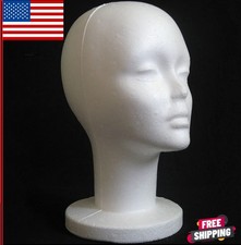 Female Foam Mannequin Head Styrofoam Wig Hair Hat Glasses Display Stand