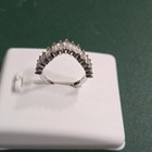 DBJ Sterling Silver 925 Band Ring Size 7 with Clear Stones Signed Pre-owned — photo 1