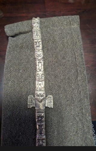 Alaskan Totem pole Bracelet Sterling Silver - Picture 3 of 8