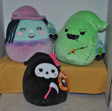 NEW Squishmallows Lot/3 HALLOWEEN Grim REAPER DISNEY Shock/Stram Oogie Boogie 10