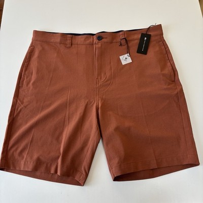 NWT Travis Mathew Size 38 Step Dance 9  Inseam Rust Color Golf Shorts A42324