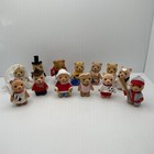 Vtg Russ Berrie Flocked Bears Lot Korea Club 3 1/2”