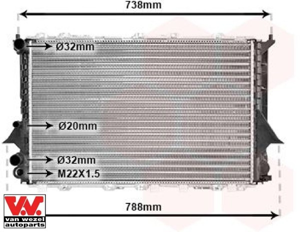 VAN Wezel 03002077 KüHler FüR MotorküHlung MotorküHler AutoküHler FüR Audi-image