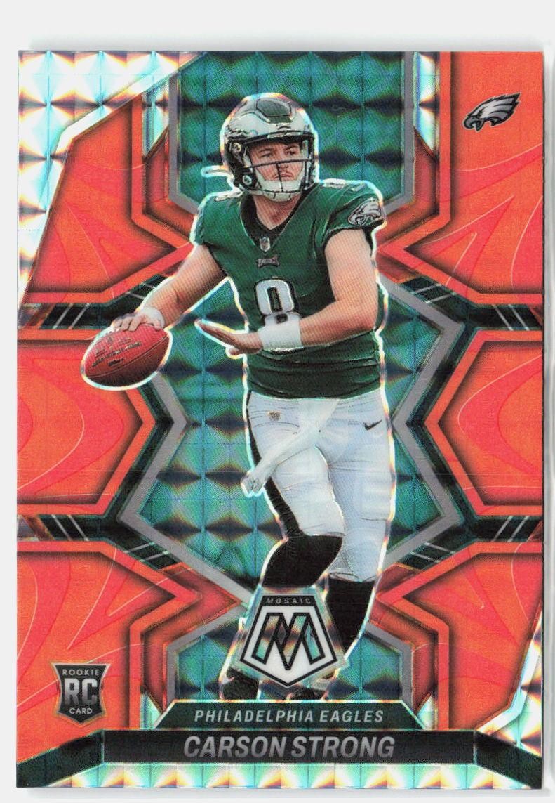 2022 Panini Mosaic #306 Carson Strong Mosaic Reactive Orange