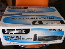 NEW Symphonic SL260A VHS Video Cassette Player Recorder 4 Head HiFi VCR