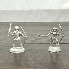 Ral Partha AD&D Male and Female Rangers with Longsword and Bow 11-004 metal mini