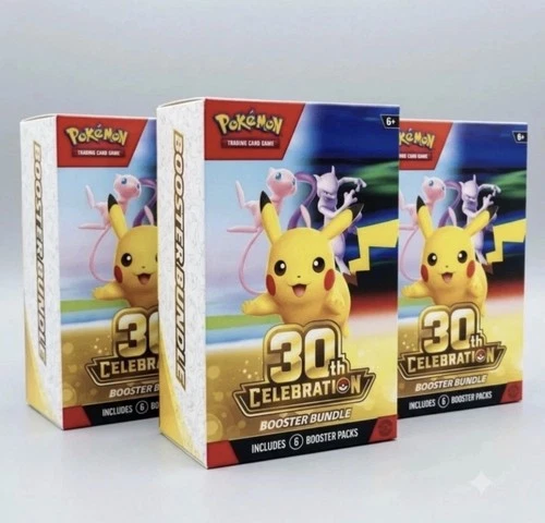 *PRESALE* 3x Pokémon TCG 30th Anniversary Booster Bundle BRAND NEW