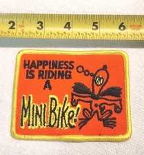 Happiness Is Riding A Mini Bike Motorcycle Dirt Bike Patch