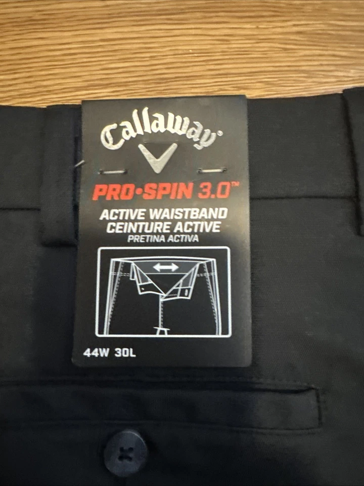 Callaway Pro Spin 3.0 Black 44 x 30 Stretch Performance Golf Pants NWT - Image 2 of 4