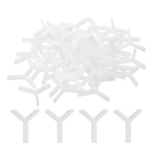 1000Pcs Wall Floor Tile Plastic Y Type Spacers Tiling Tools 1.5mm 1/16", White