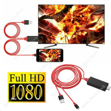 HDMI Mirroring AV Cable Phone to TV HDTV Adapter 1080P For iPhone 13 12 11 14 8