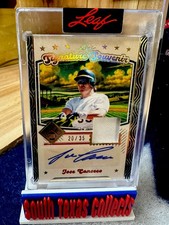 2025 Leaf Seasons in the Sun - JOSE CANSECO - Autograph Jersey OAKLAND A's 20/35