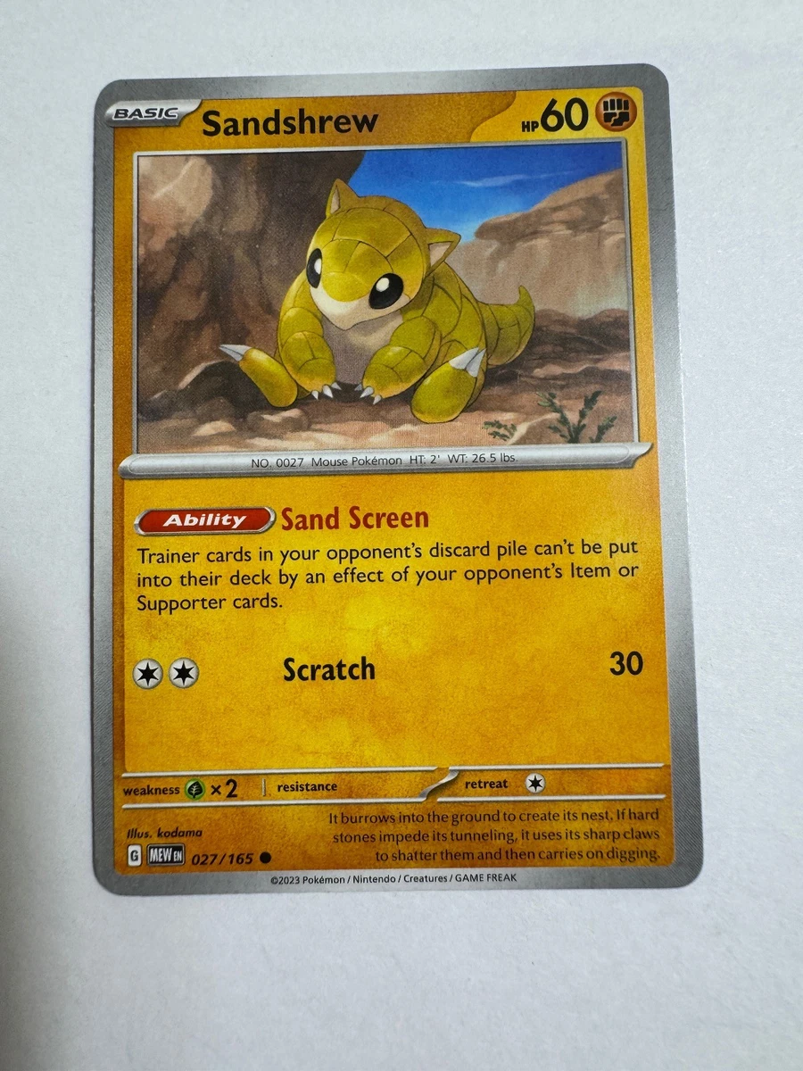Sandshrew In Pokémon Individual Trading Cards for sale