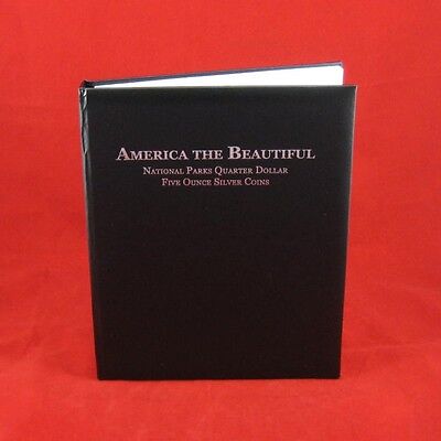 America the Beautiful 5 oz Silver Coin Album Book of Silver with 5 Z-5 AirTites