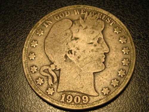 1909-O 90% Silver Barber Half Dollar Good FULL RIMS   ^^^^^