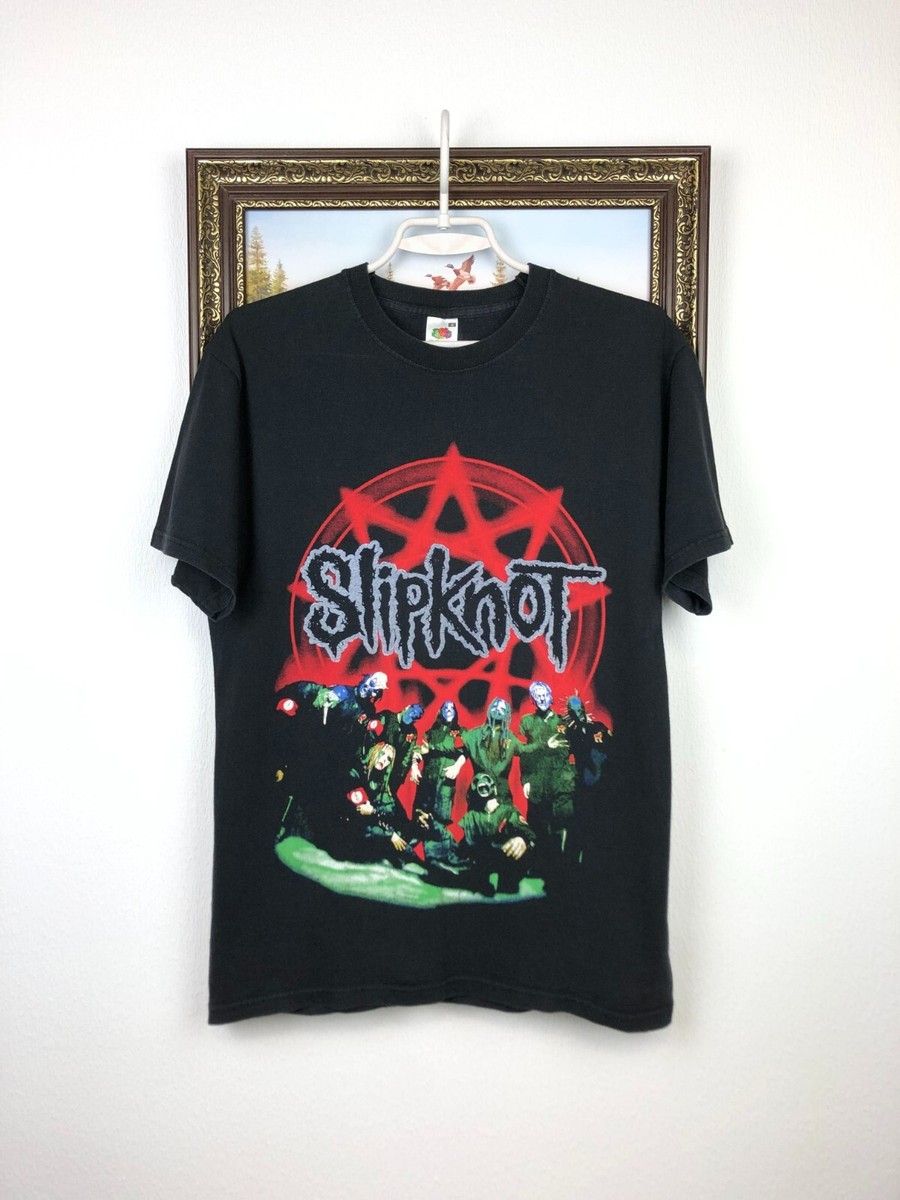 Vintage Slipknot Band Rock Tee Over Print Iowa Shirt Black Rare