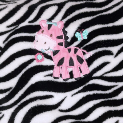 Garanimals Pink Zebra Black White Security Lovey Blanket 38