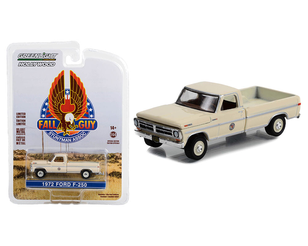 Greenlight Collectibles 164 1972 Ford F-250 Pickup Truck Camper Special Fall Guy Stuntman Association Series 44965-C