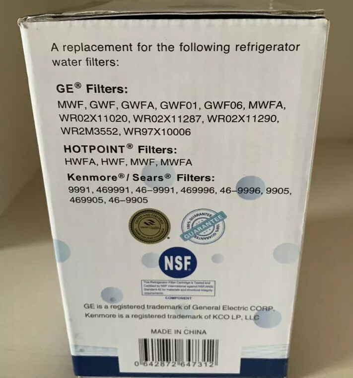 Pure H2O Refrigerator Water Filter PH21100 for GE, HOTPOINT, and