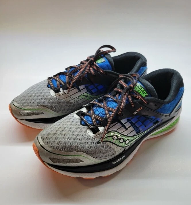 SAUCONY Triumph 2 Everun ISO 3 Silver Blue Black SNEAKERS RUNNING SHOES Size 9.5