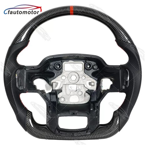 Real Carbon Fiber Heated Steering Wheel For Ford F150 Raptor with Trim 2021-2024 - Picture 3 of 9