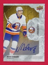 2019-20 UD Engrained Noah Dobson Rookie Autographs Oak #53 New York Islanders